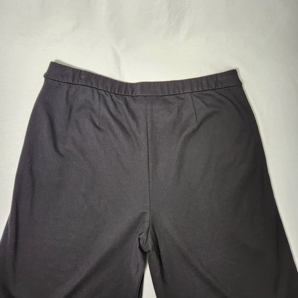 J. Jill Minimalist PONTE Belted Full Leg Cropped Black Pants Size LP LIKE NEW! - Picture 6 of 16